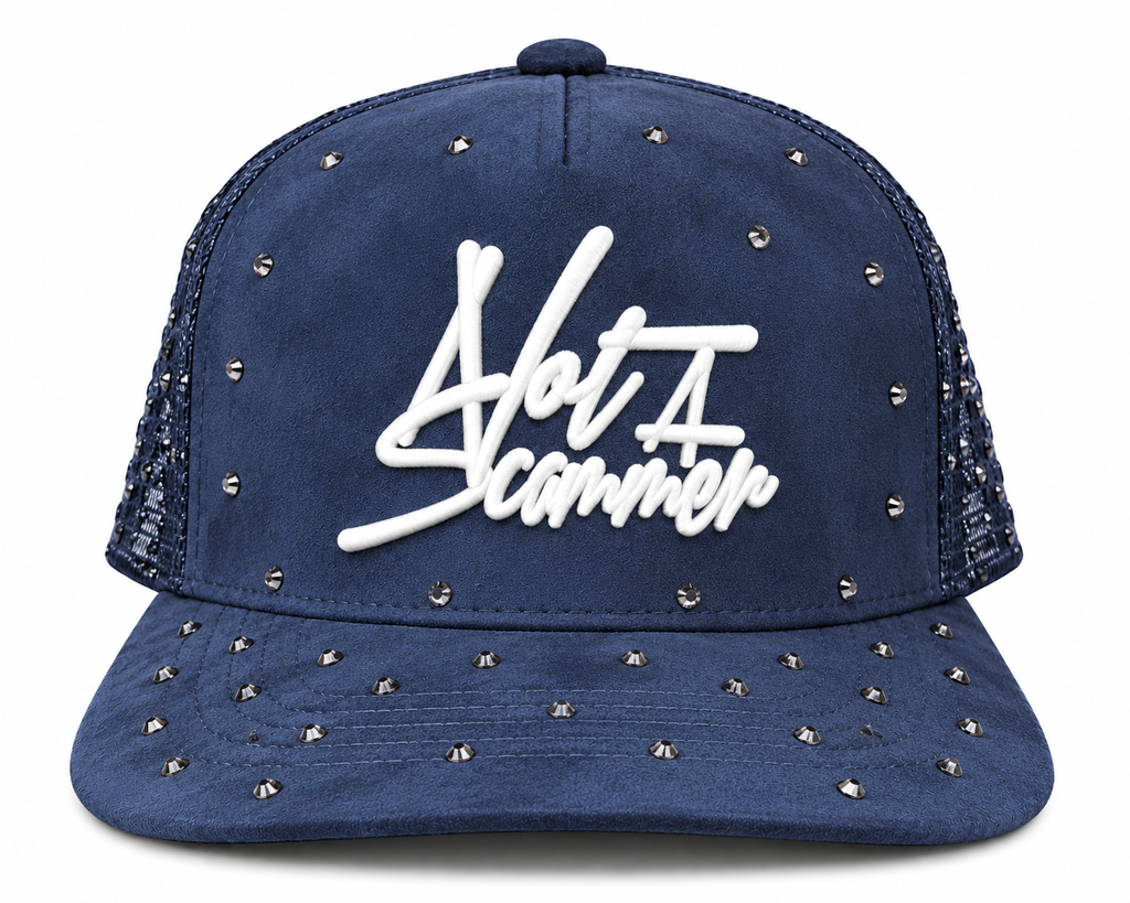 Rhinestone Navy Blue N.A.S. Hat