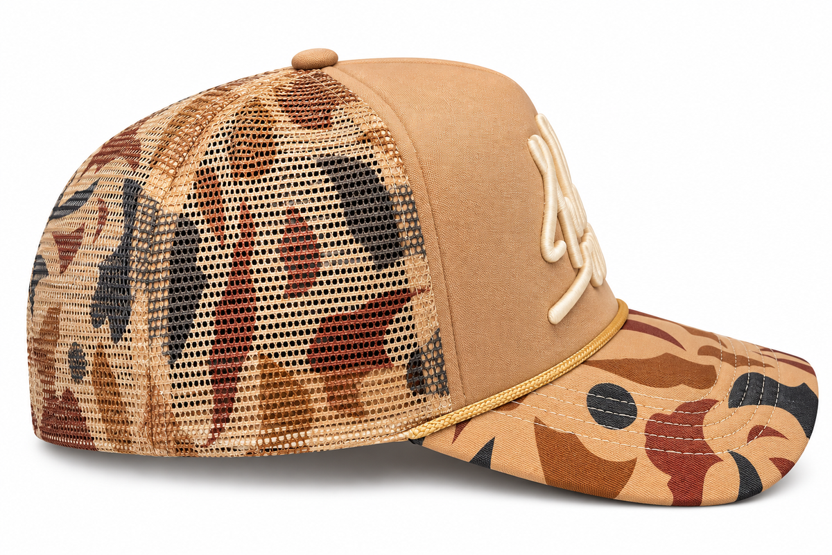 Cream Camo N.A.S. Trucker Hat