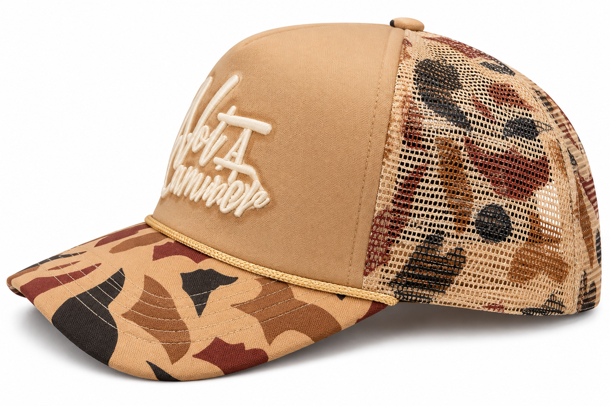 Cream Camo N.A.S. Trucker Hat