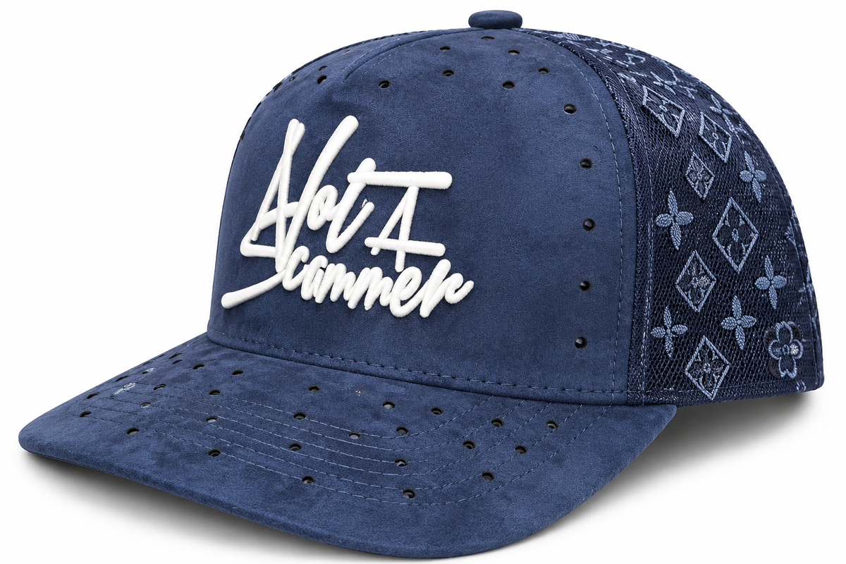 Rhinestone Navy Blue N.A.S. Hat