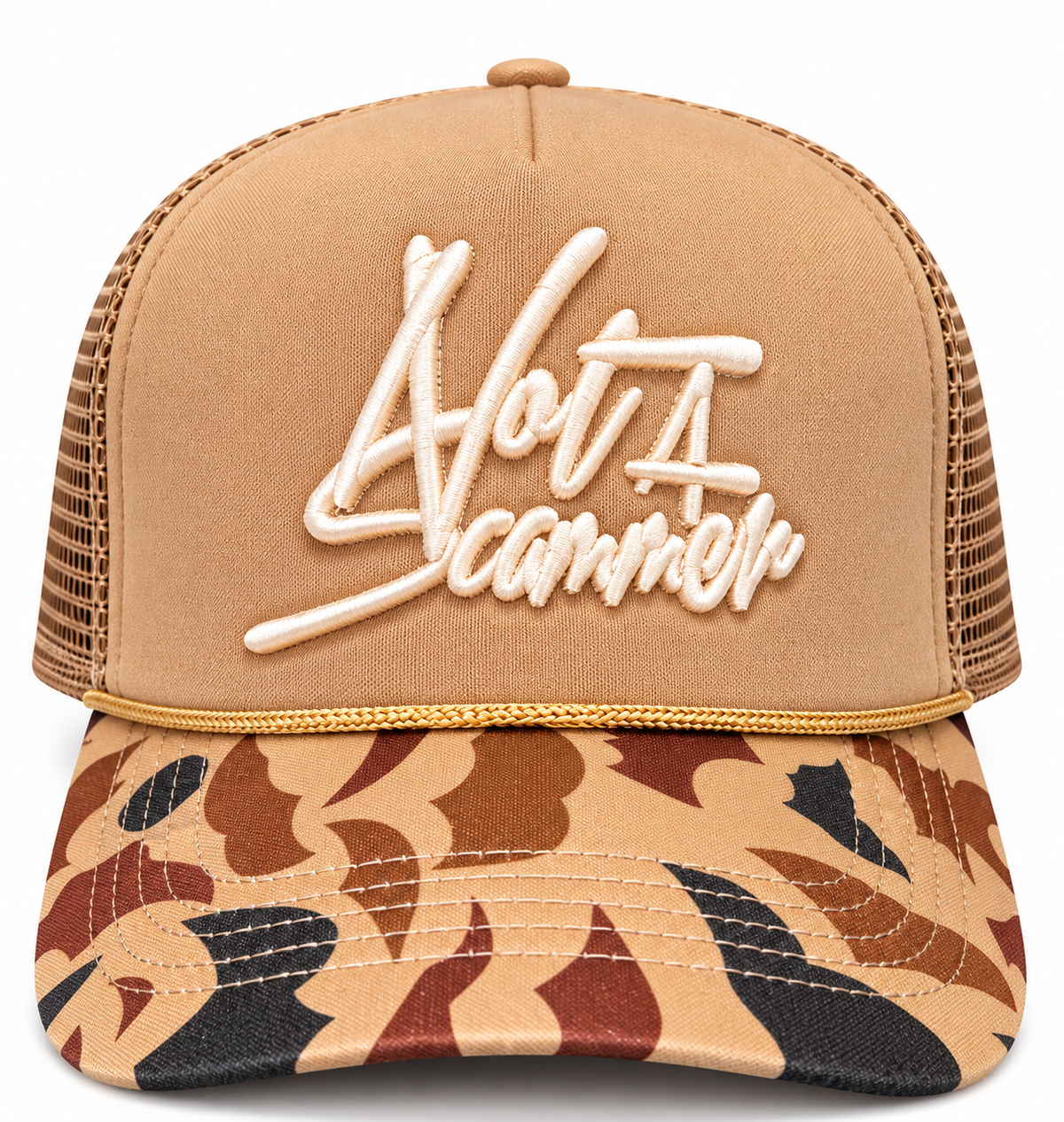 Cream Camo N.A.S. Trucker Hat