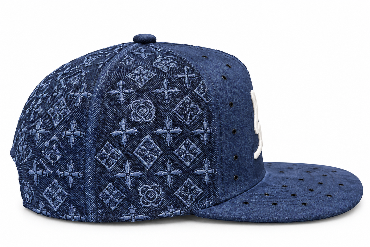 Rhinestone Navy Blue N.A.S. Hat